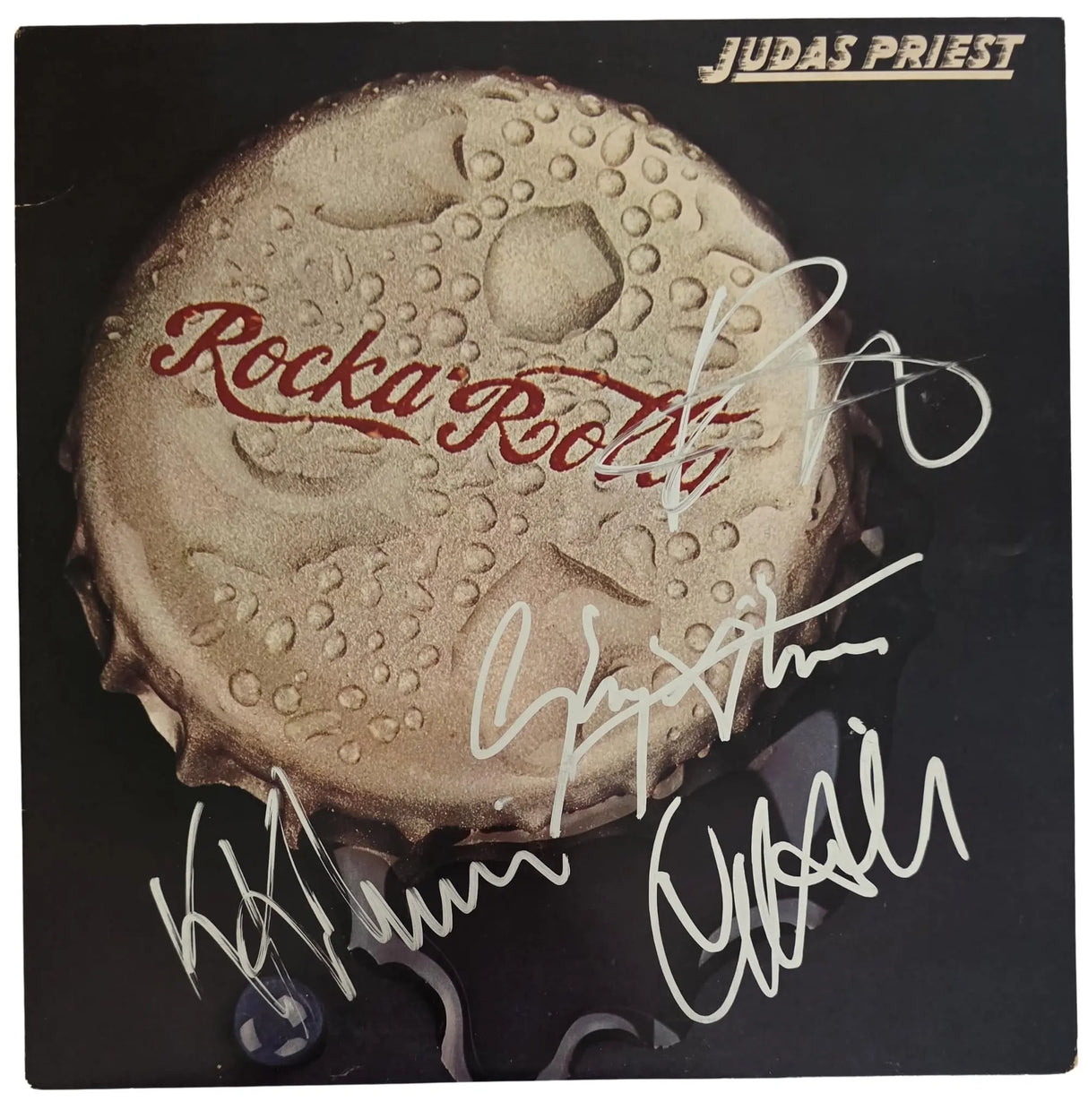 Judas Priest Signed Rocka Rolla Album COA Proof Autographed Vinyl Record Halford Tipton Hill Downing Judas Priest
