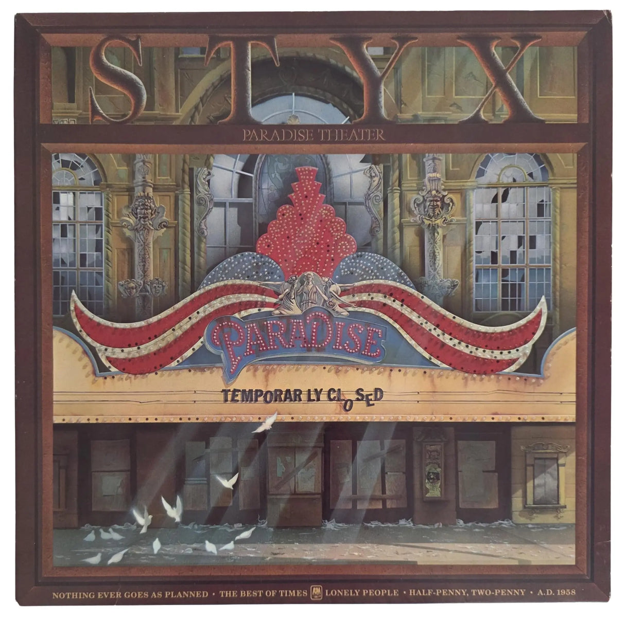 Tommy Shaw & James Young Signed Styx Paradise Theatre Album COA Proof Autographed Vinyl Record