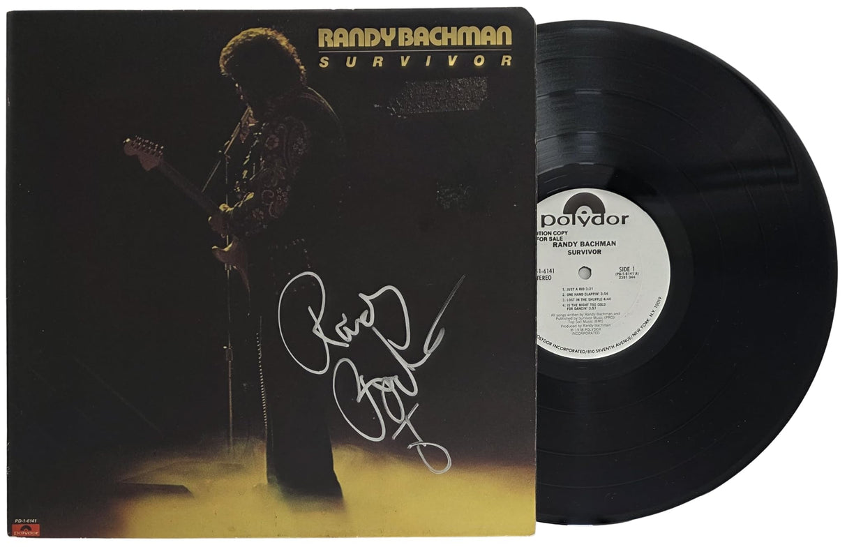 Randy Bachman Signed Survivor Album, Autographed Vinyl Record LP with COA and Proof