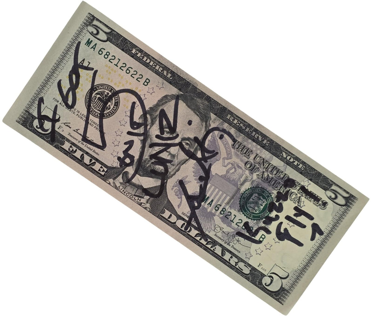 The LUNIZ Yuckmouth ?I GOT 5 ON IT? Signed 5 Dollar Bill COA Proof Autographed STAR