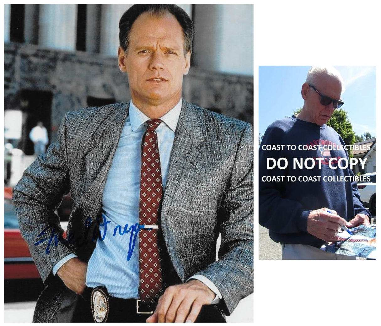 Fred Dryer Hunter signed Sgt Rick Hunter 8x10 photo Proof COA autographed STAR..