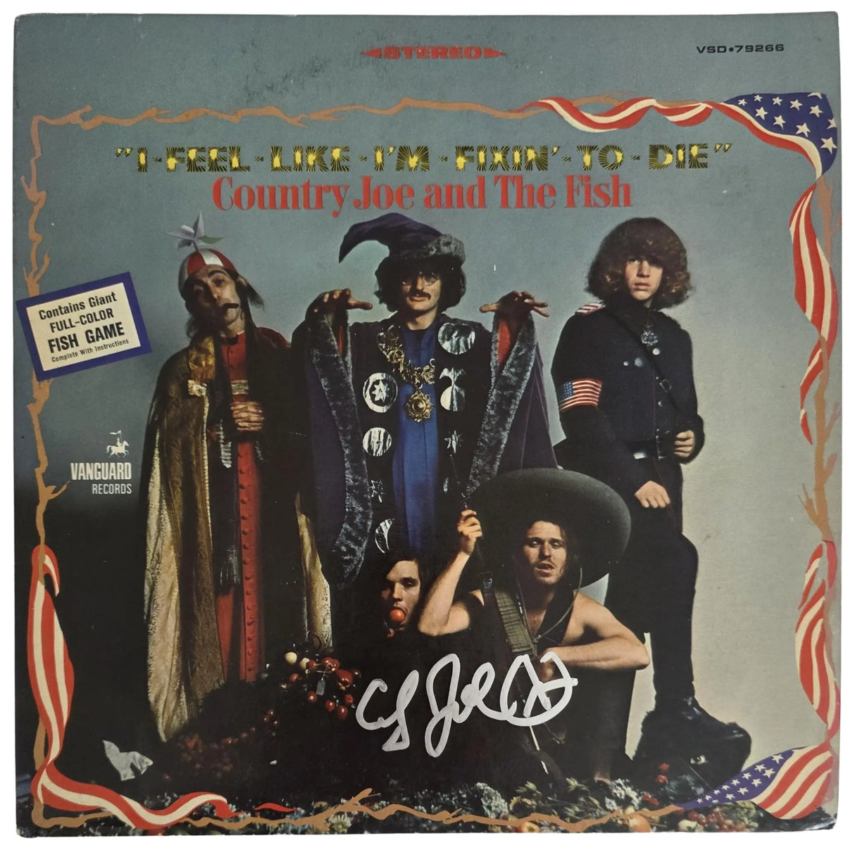 Country Joe McDonald Signed Country Joe & The Fish I Feel Like I'm Fixin to Die Album COA Proof Autographed Vinyl Record