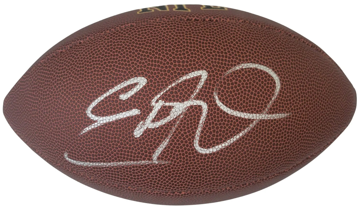Eddie George Signed Football Proof COA Autographed Tennessee Titans Ohio State Heisman