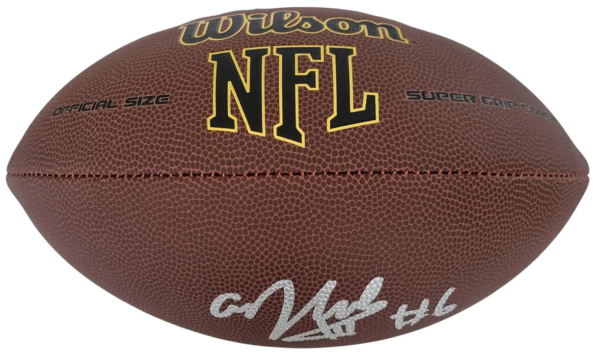 AJ Cole Signed Football Proof COA Autographed Las Vegas Raiders NC State