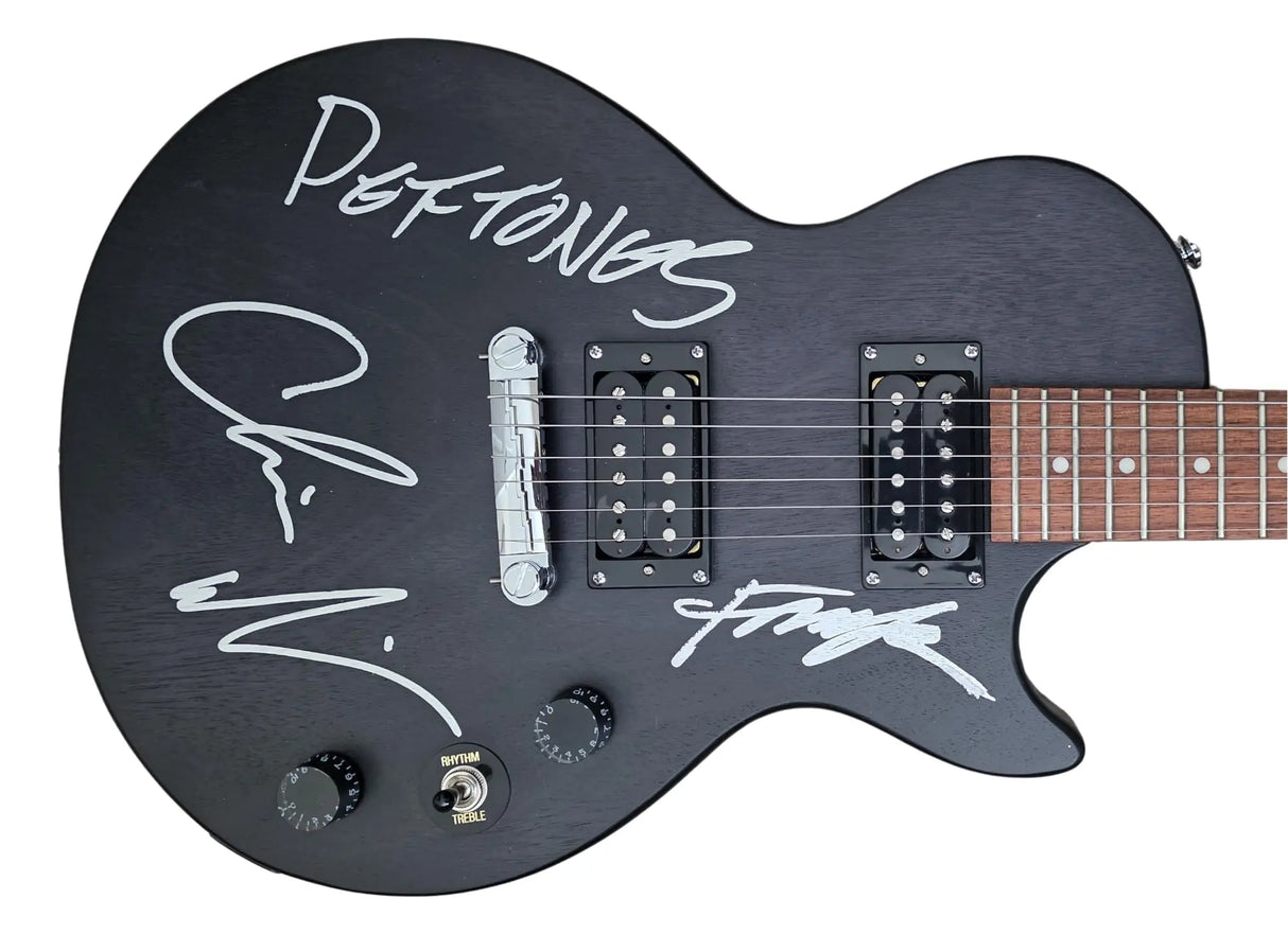 Deftones Band Signed Les Paul Electric Guitar COA Exact Proof Autographed Chino Moreno, Abe Cunningham, Frank Delgado