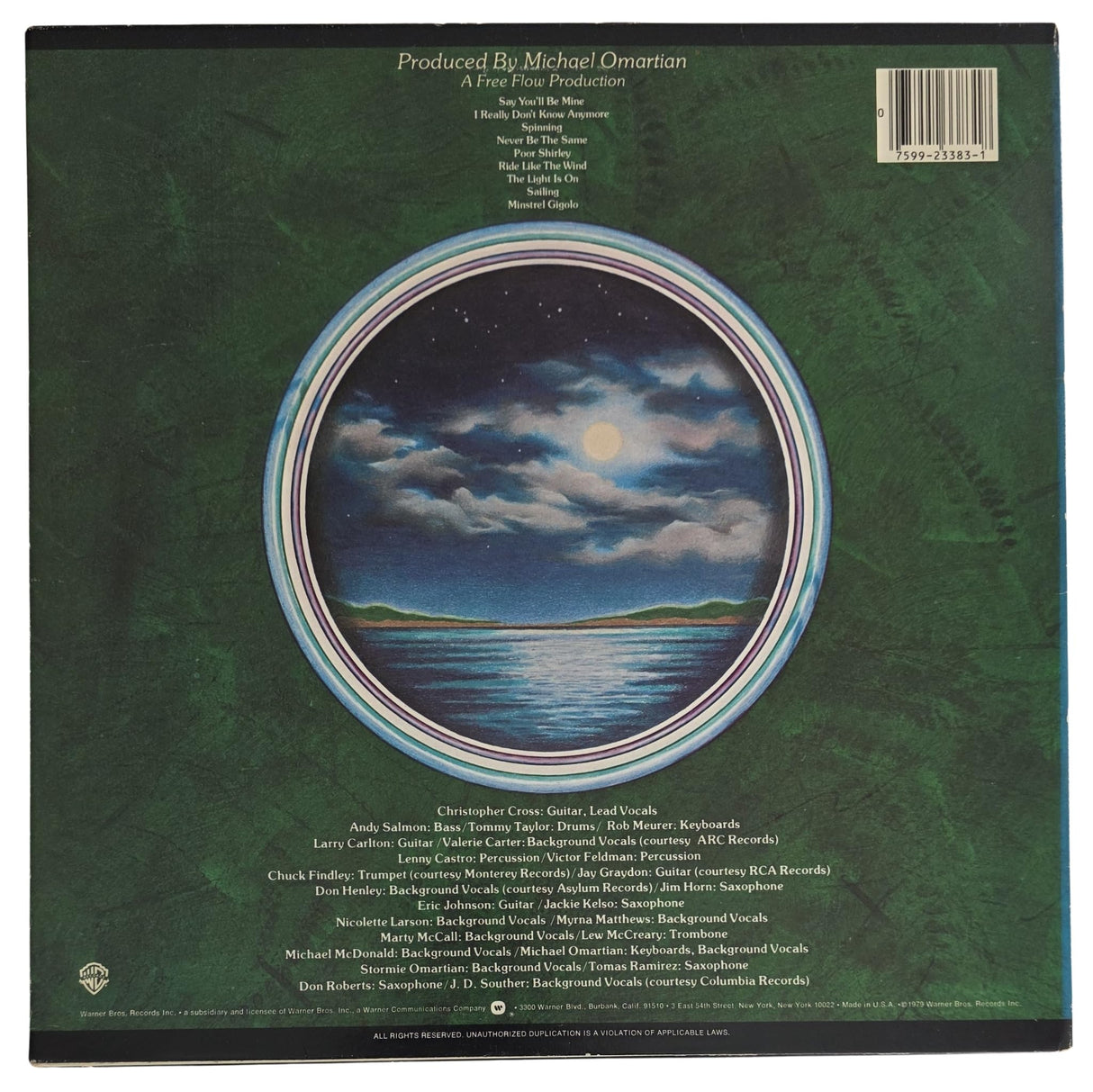 Christopher Cross Signed Album COA Exact Proof Autographed Vinyl Record Sailing