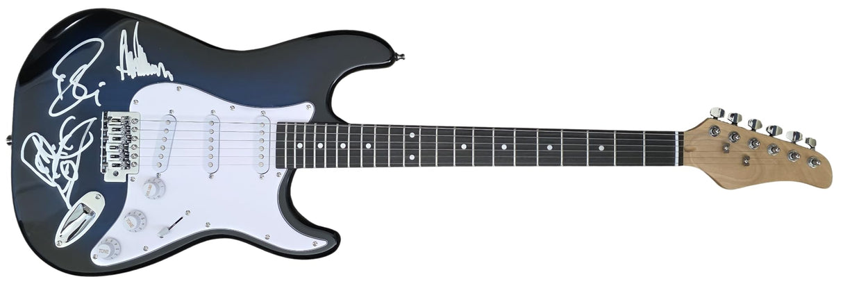 Robin Zander,Rick Nielsen,Tom Peterson Signed Full Size Electric Guitar COA Proof Cheap Trick