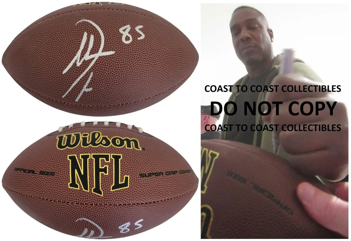 Antonio Gates Signed Football Proof COA Autographed San Diego Chargers HOF