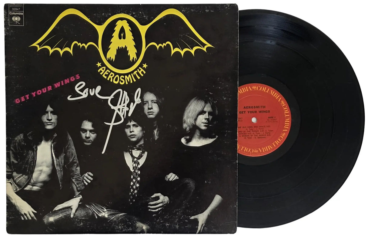 Steven Tyler Signed Aerosmith Get Your Wings Album COA Proof Autographed Vinyl Record