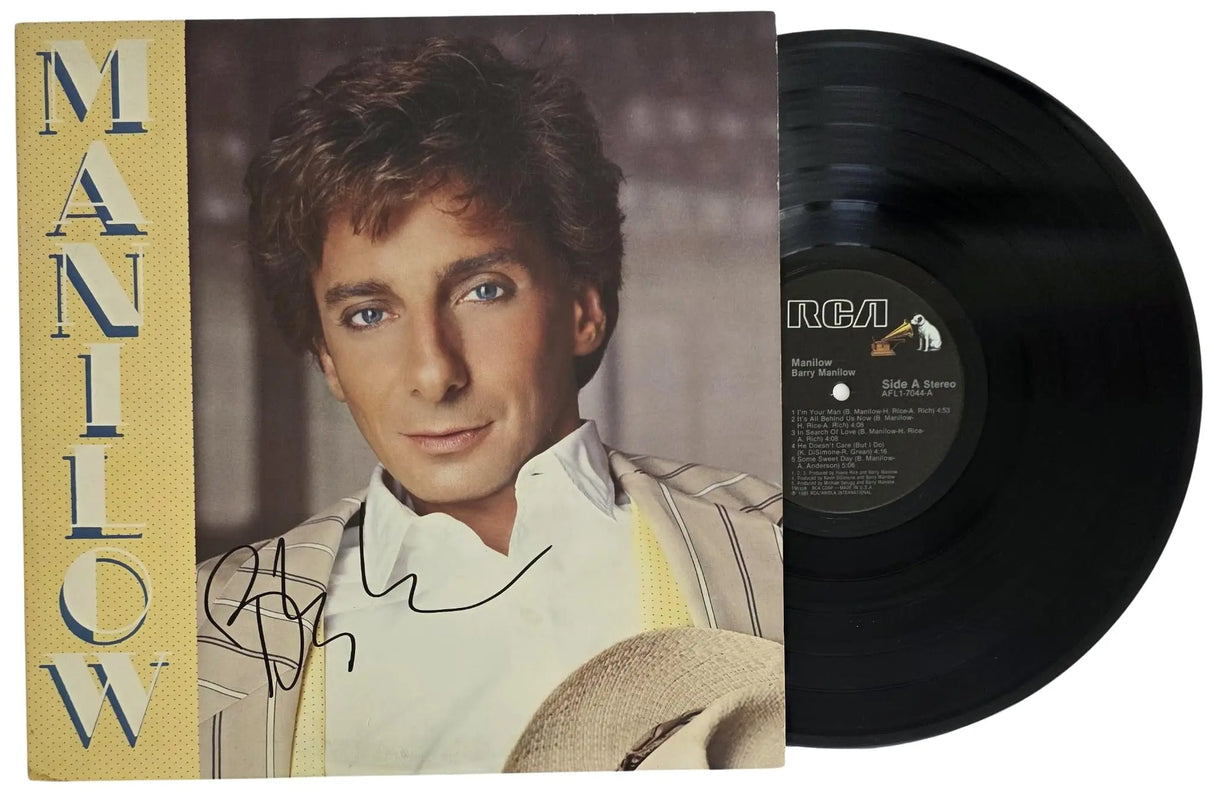 Barry Manilow Signed Manilow Album COA Autographed Vinyl Record Exact Proof