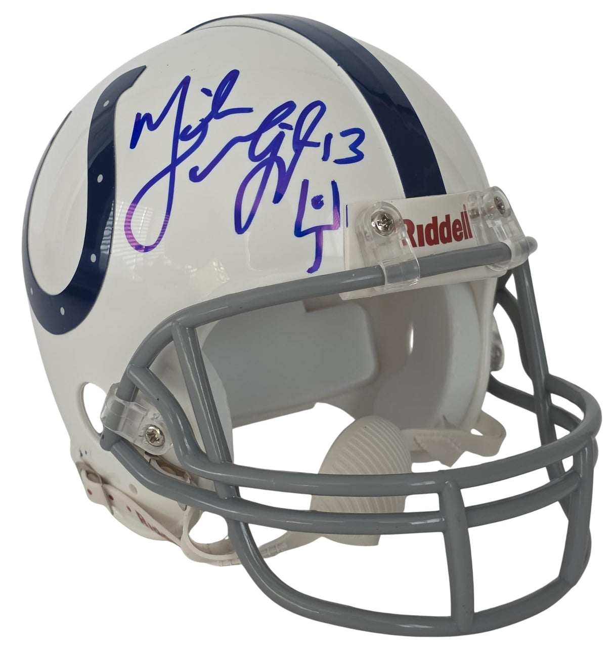 Mike Vanderjagt Signed Indianapolis Colts Mini Football Helmet COA Exact Proof Autographed