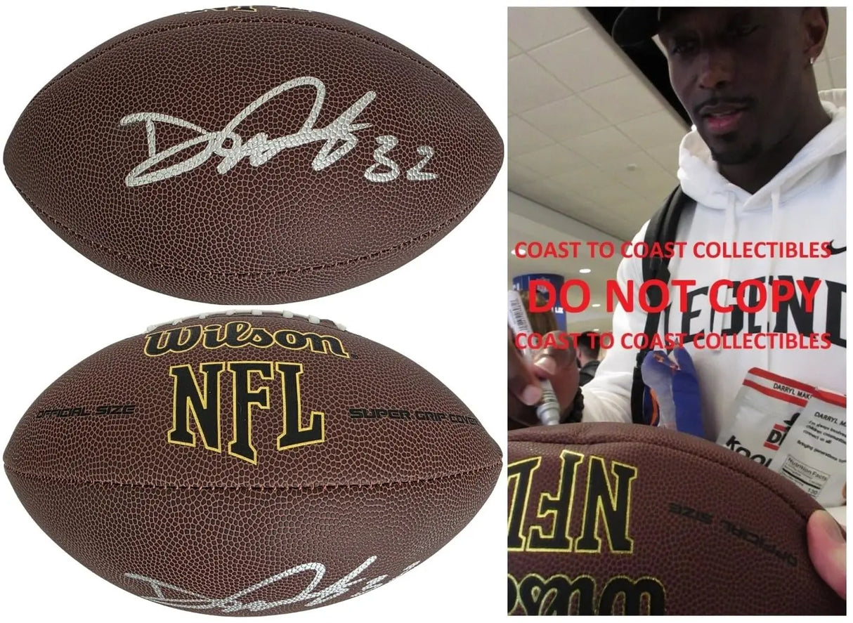 Devin McCourty Signed Football Proof COA Autographed New England Patriots Rutgers