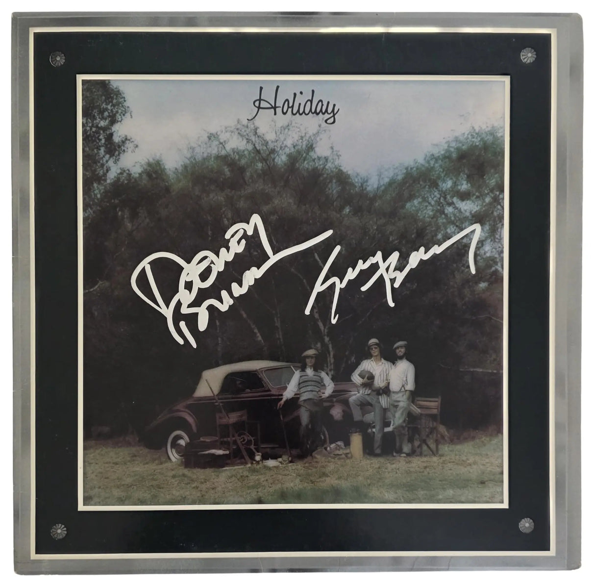 Dewey Bunnell Gerry Beckley Signed America Holiday Album COA Proof Vinyl Record