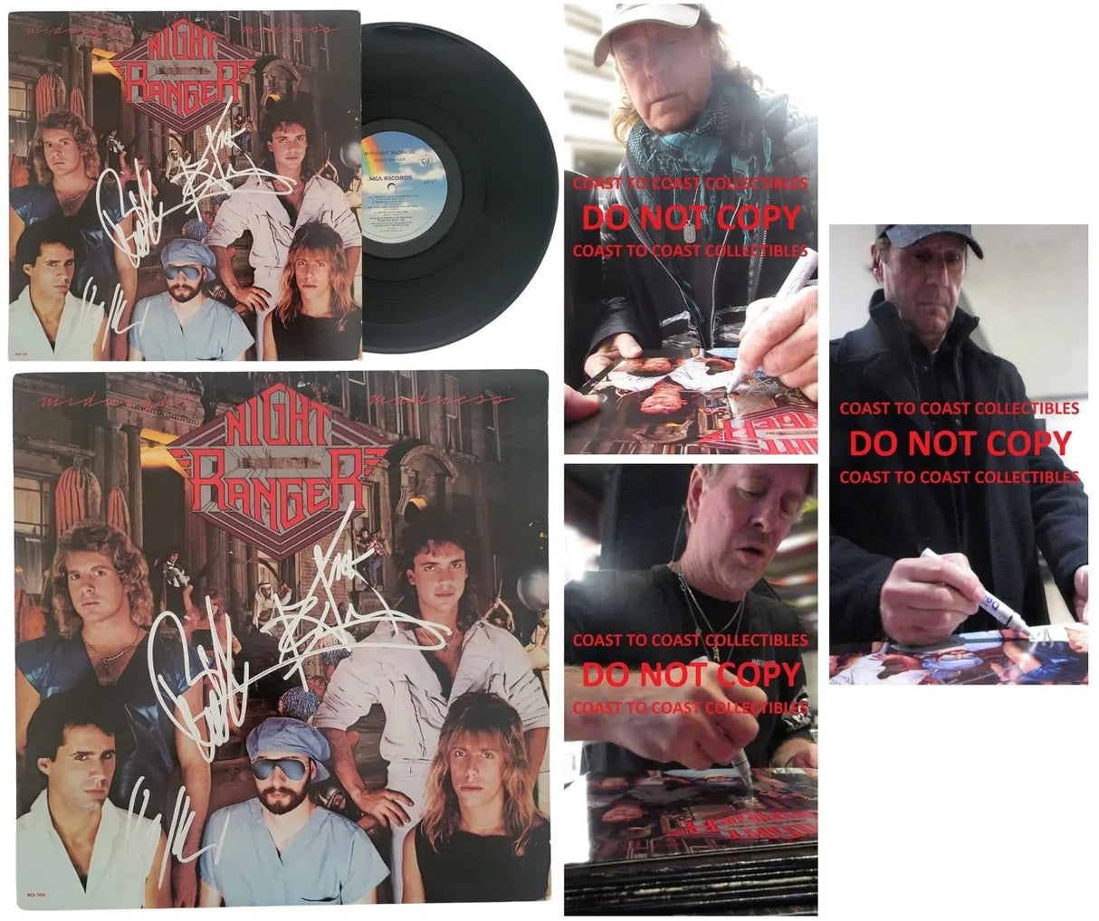 Night Rangers Band Signed Midnight Madness Album COA Proof Autographed Vinyl Record
