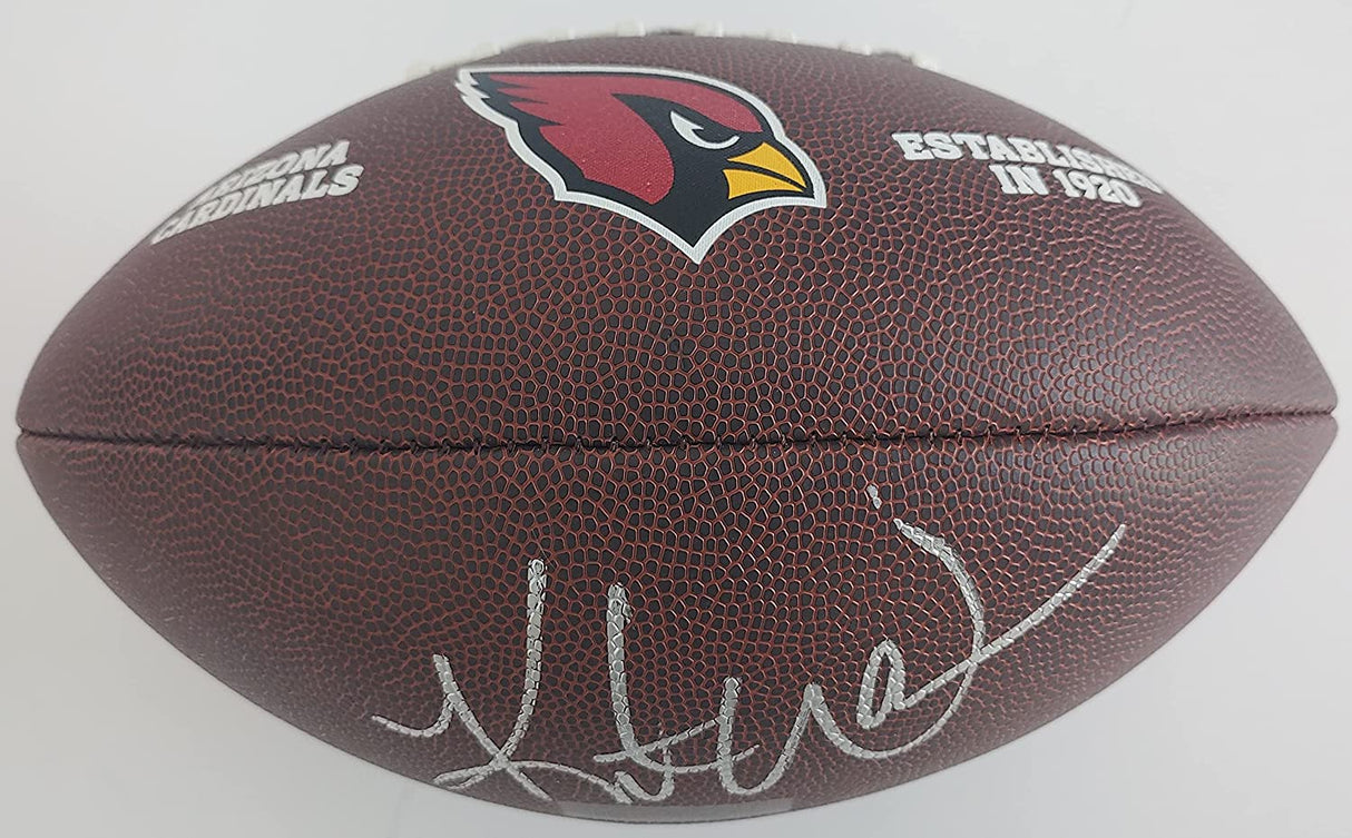 Kurt Warner autographed Cardinals logo football exact Proof Becket COA Coast to Coast Collectibles