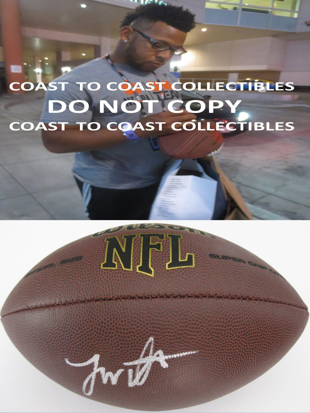 Jonathan Williams, Indianapolis Colts, Arkansas signed autographed, NFL Football, Coa with the Proof Photo of Jonathan Signing Will Be Included