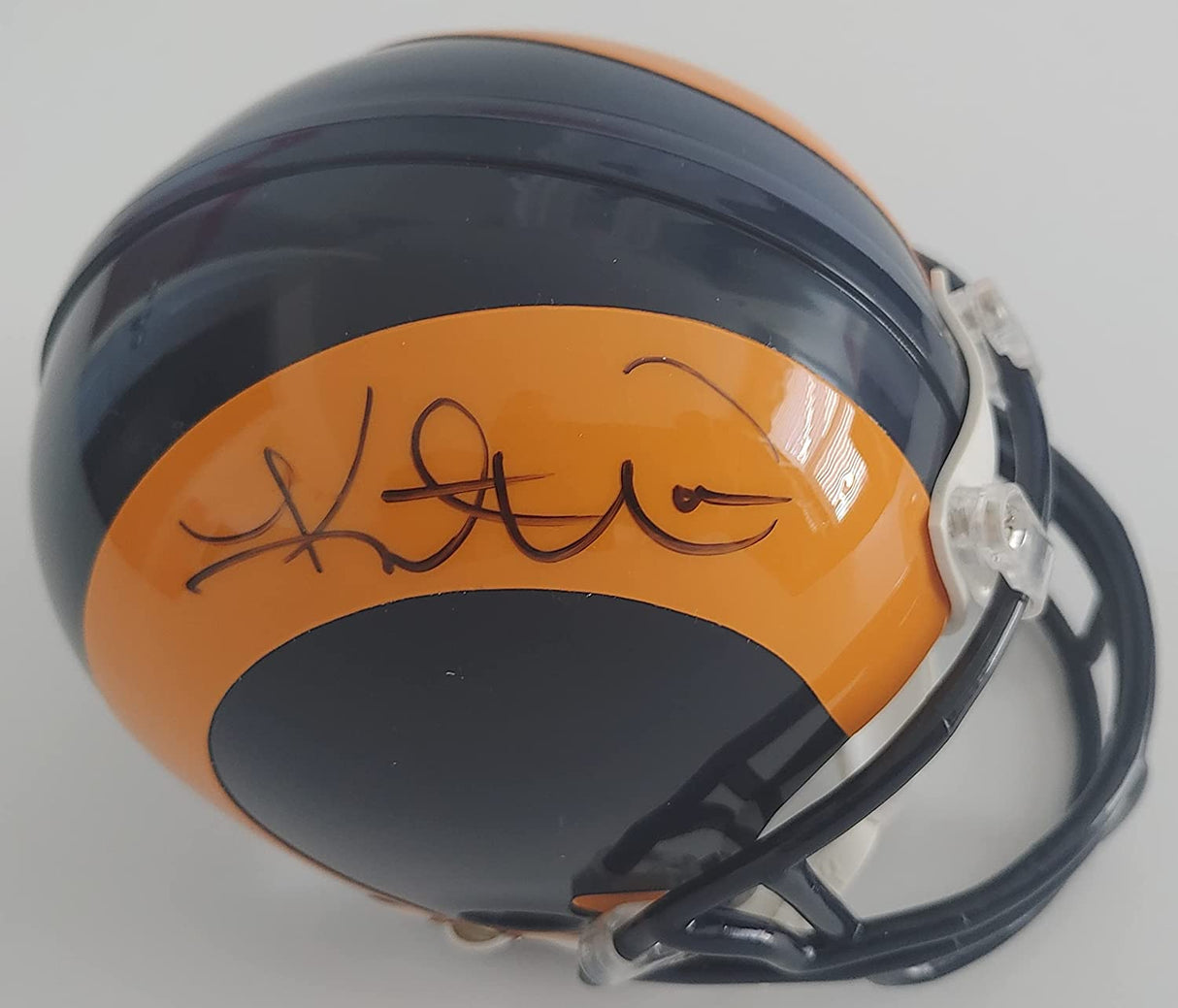 Kurt Warner MVP signed autographed St Louis Rams mini helmet proof Beckett COA