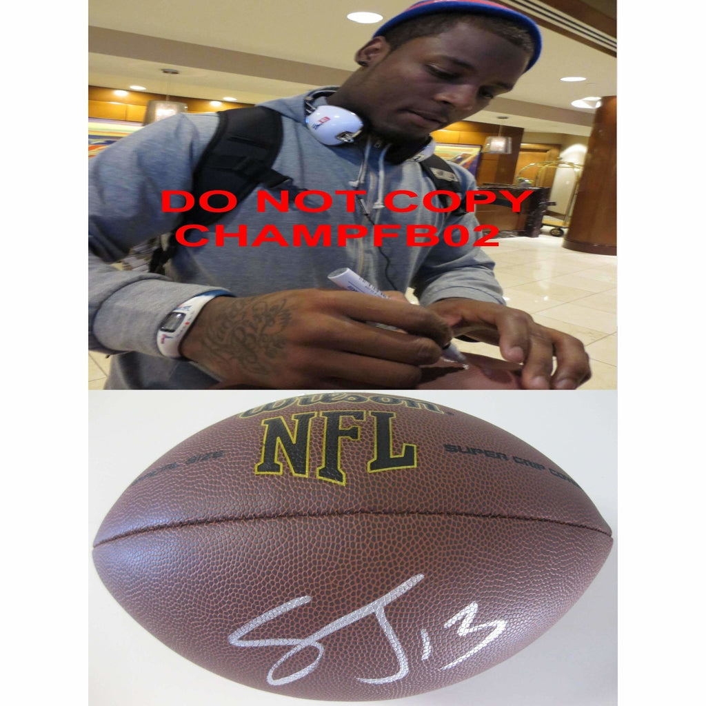 Steve Johnson, San Diego Chargers, San Francisco 49ers, Signed, Autographed, NFL Football, a COA with the Proof Photo of Steve Signing the Football Will Be Inlcuded