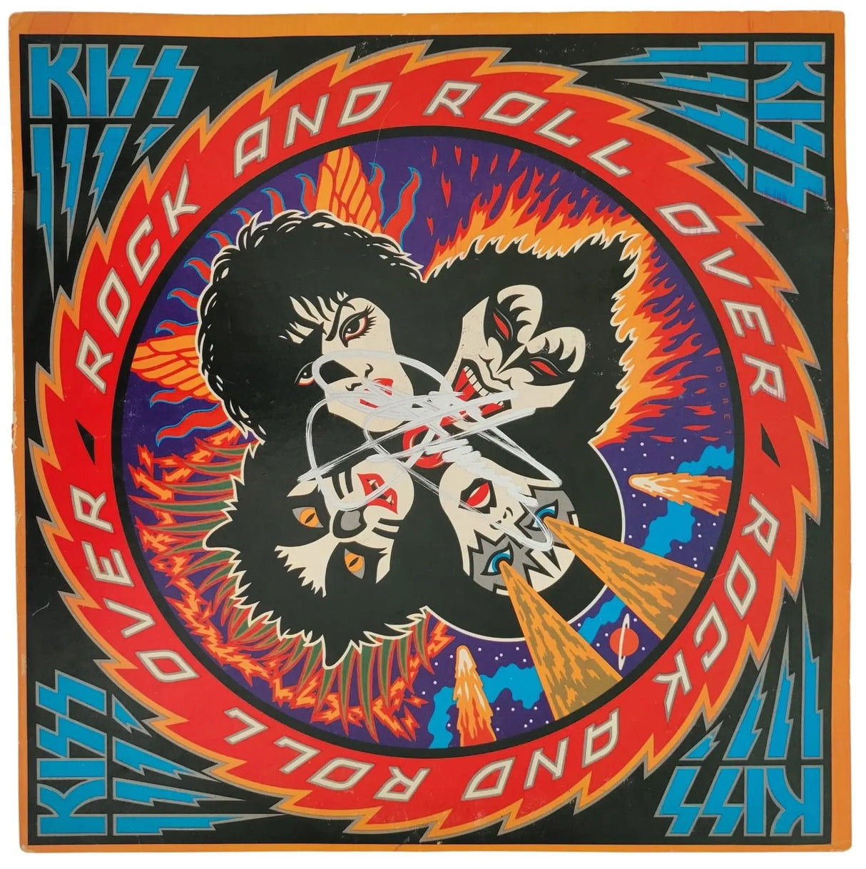 Gene Simmons Signed Kiss Rock And Roll Over Album COA Proof Autographed Vinyl Record