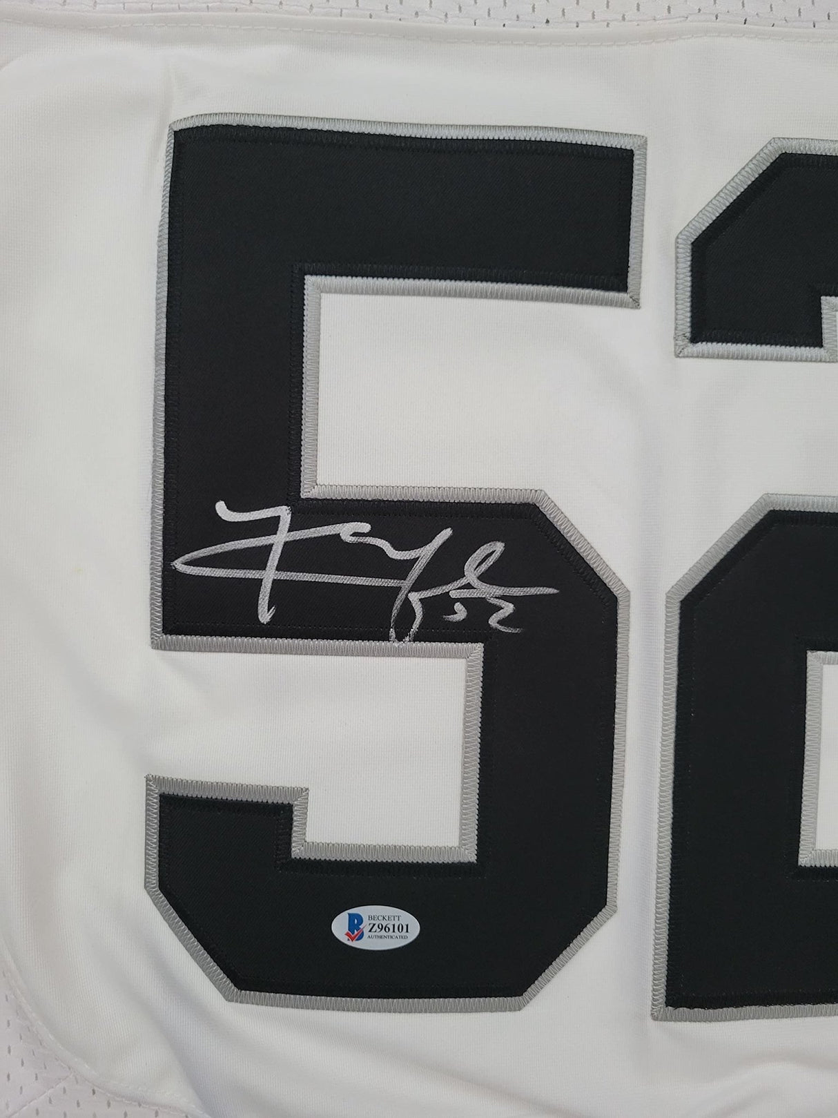 Khalil Mack signed Oakland Raiders football jersey Beckett COA proof autographed