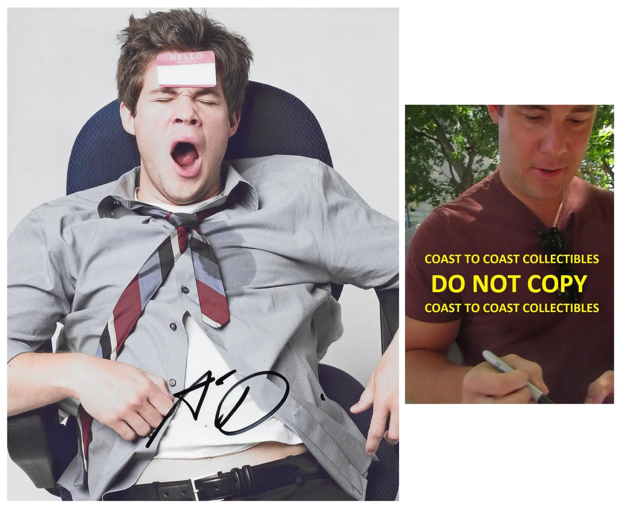 Adam Devine Signed 8x10 Photo Proof COA Autographed Actor Workaholics Comedian, STAR