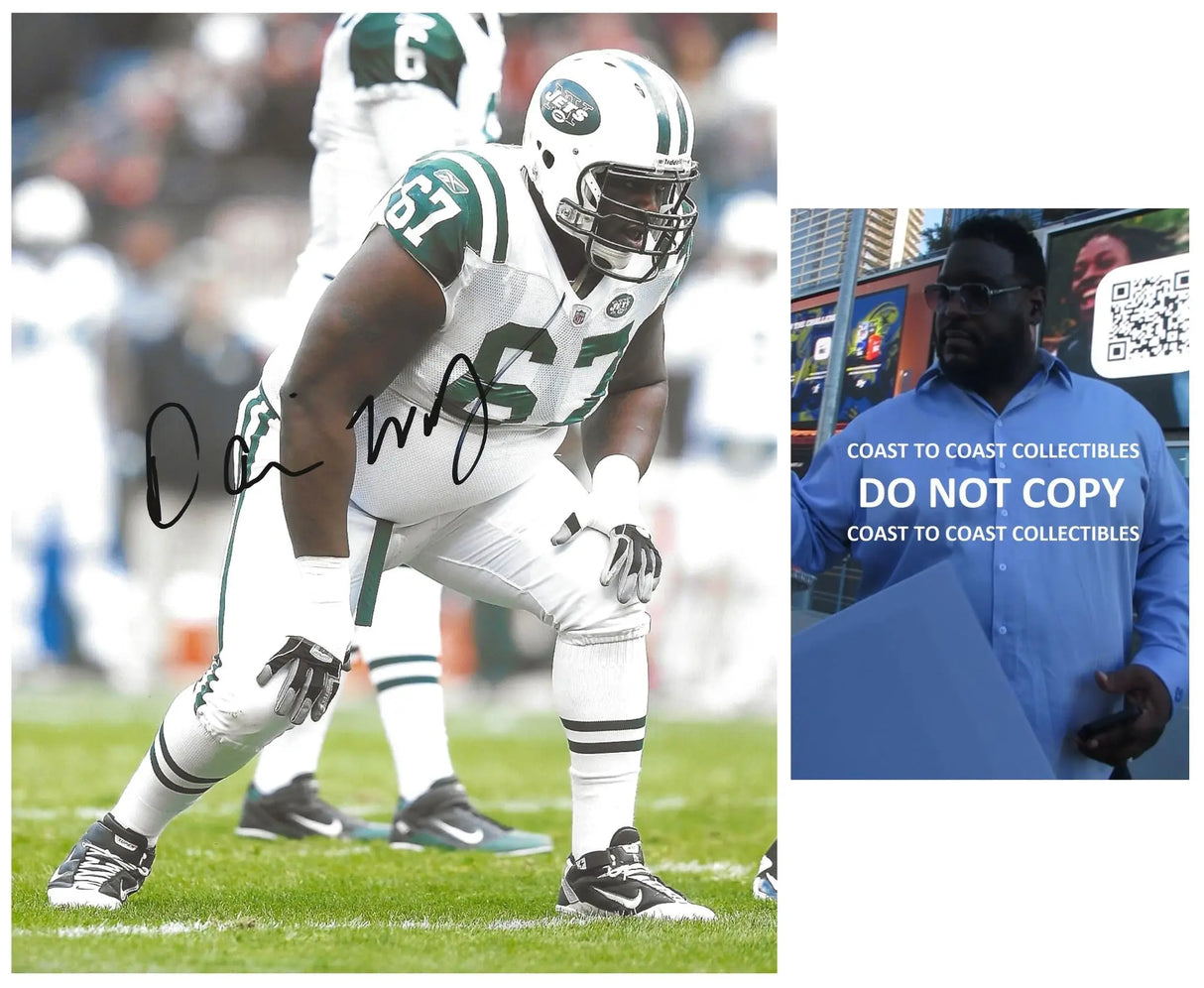 Damien Woody signed New York Jets football 8x10 photo COA proof autographed