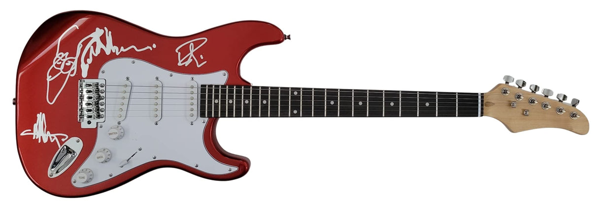 Cheap Trick band signed full size Electric guitar COA proof Robin Zander,Rick Nielsen,Tom Peterson star