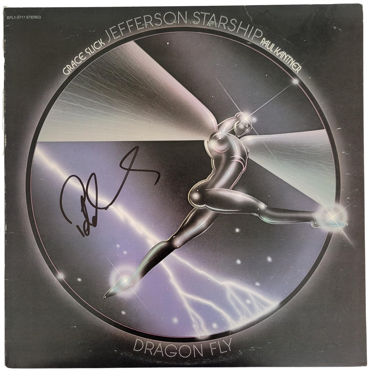Pete Sears Signed Jefferson Starship Dragon Fly Album Vinyl Record COA Proof STAR