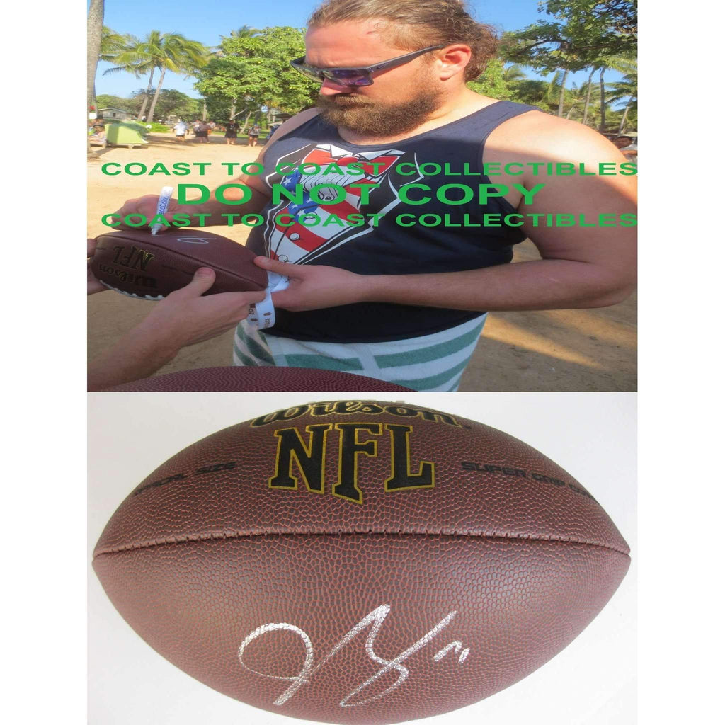 Josh Sitton Green Bay Packers, Signed, Autographed, NFL Football,a COA with the Proof Photo of Josh Signing Will Be Inlcuded