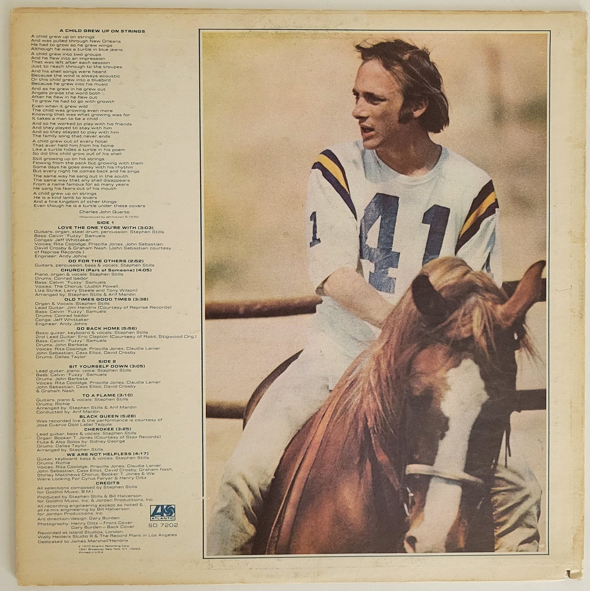 Henry Diltz signed Stephen Stills album vinyl record COA exact proof autographed STAR