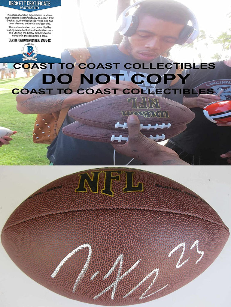 Joe Haden Pittsburgh Steelers Brown signed autographed NFL football proof Beckett COA