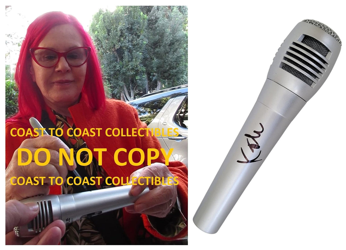 Kate Pierson B-52's signed microphone autographed mic COA exact proof Love Shack Star