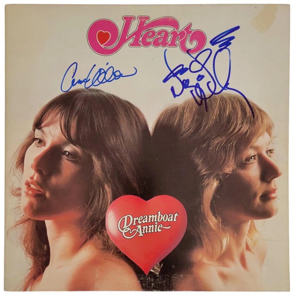 Nancy Wilson & Ann Wilson signed Heart Dreamboat Annie album proof COA autographed Vinyl Record