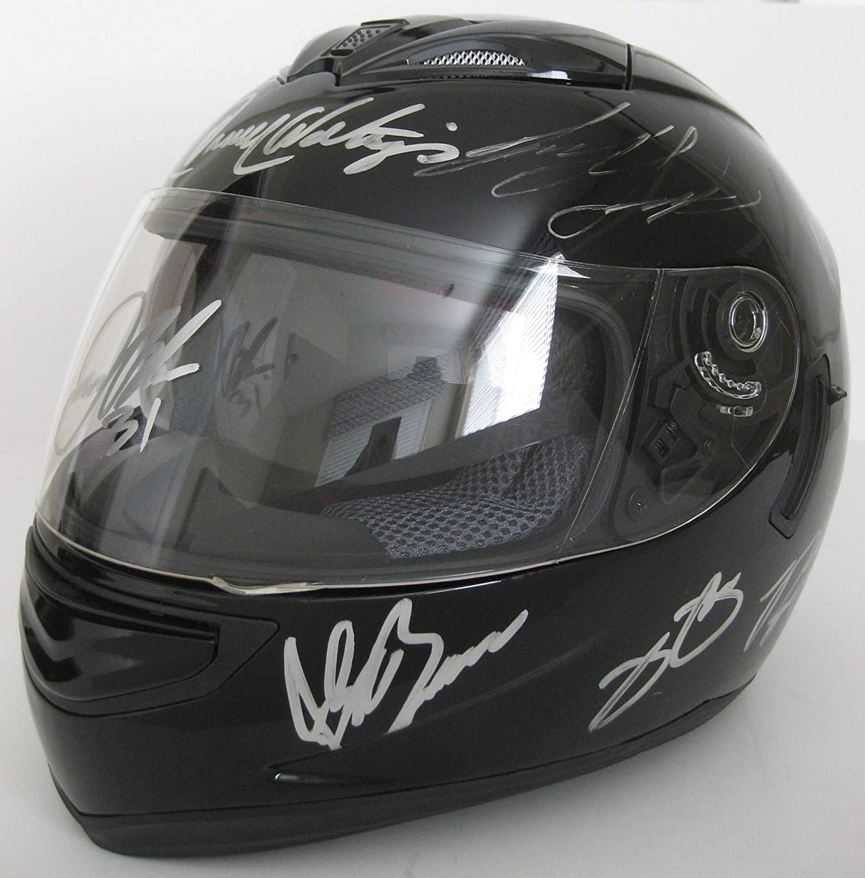 Nascar Drivers signed full size helmet Johnson,Keselowski,Logano + more proof