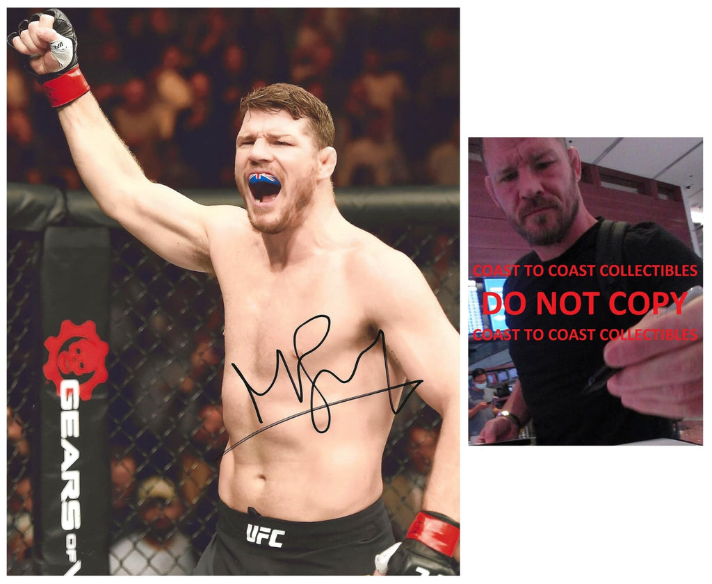 Michael Bisping Mixed Martial Artist signed UFC 8x10 photo proof COA autographed.