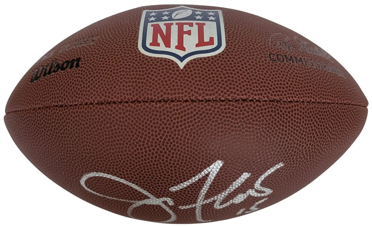 Joe Flacco Signed Football Proof COA Autographed Baltimore Ravnes Cleveland Browns