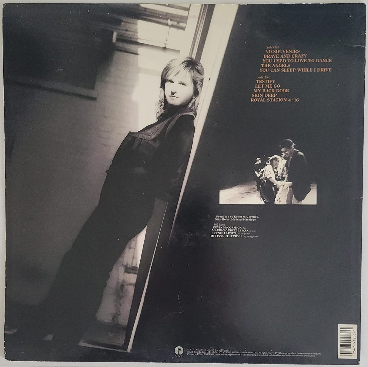 Melissa Etheridge signed Brave and Crazy album COA proof autographed vinyl record Star