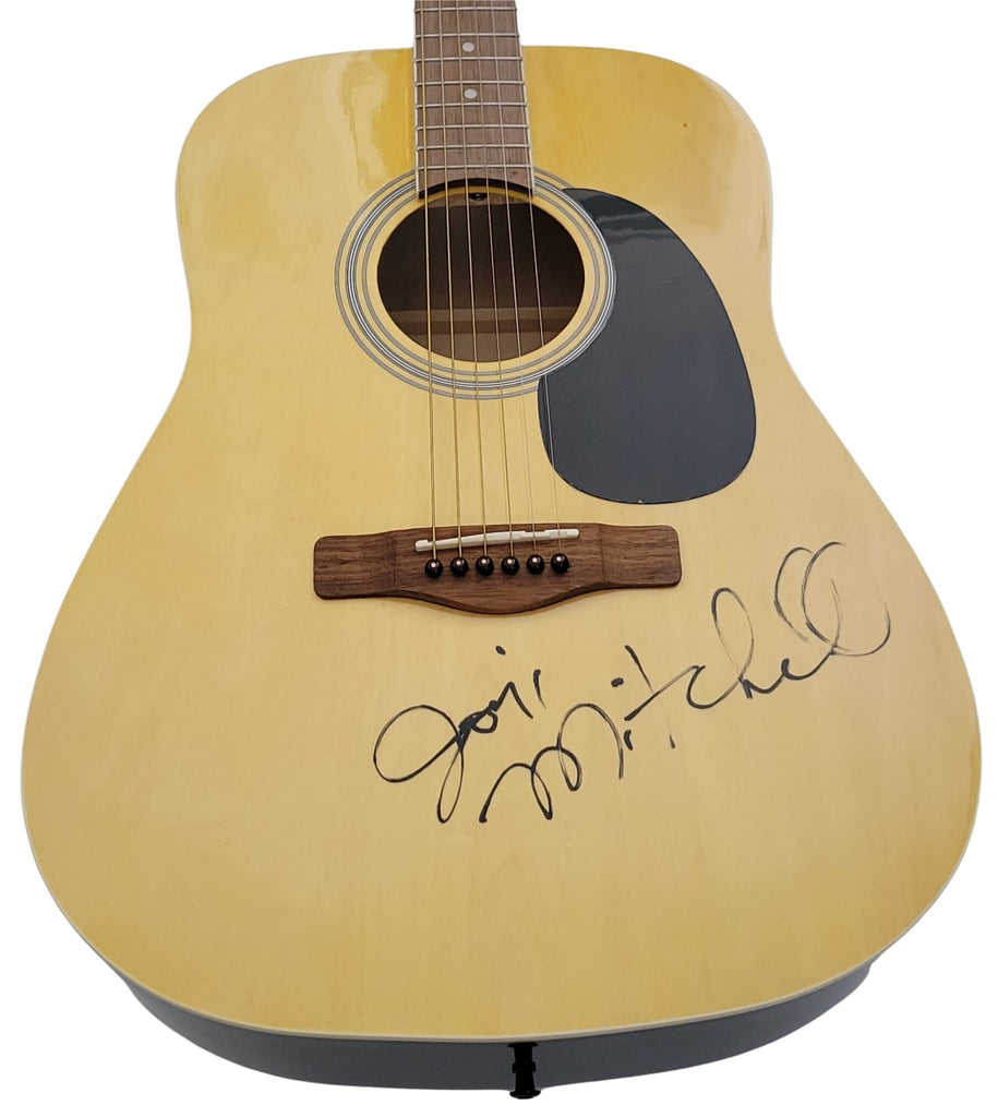 Joni Mitchell singer songwriter signed acoustic guitar COA exact Proof autograph STAR VERY RARE