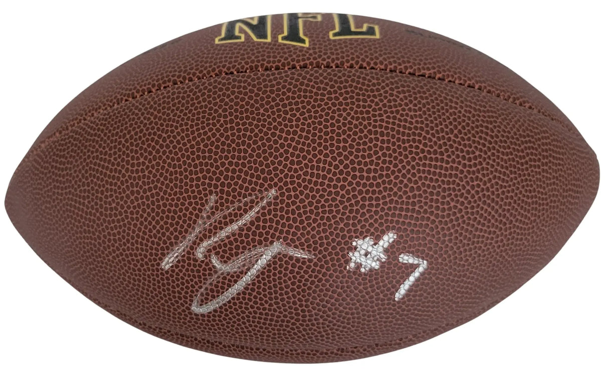 Bijan Robinson Signed Football Proof COA Autographed Atlanta Falcons Texas Longhorns