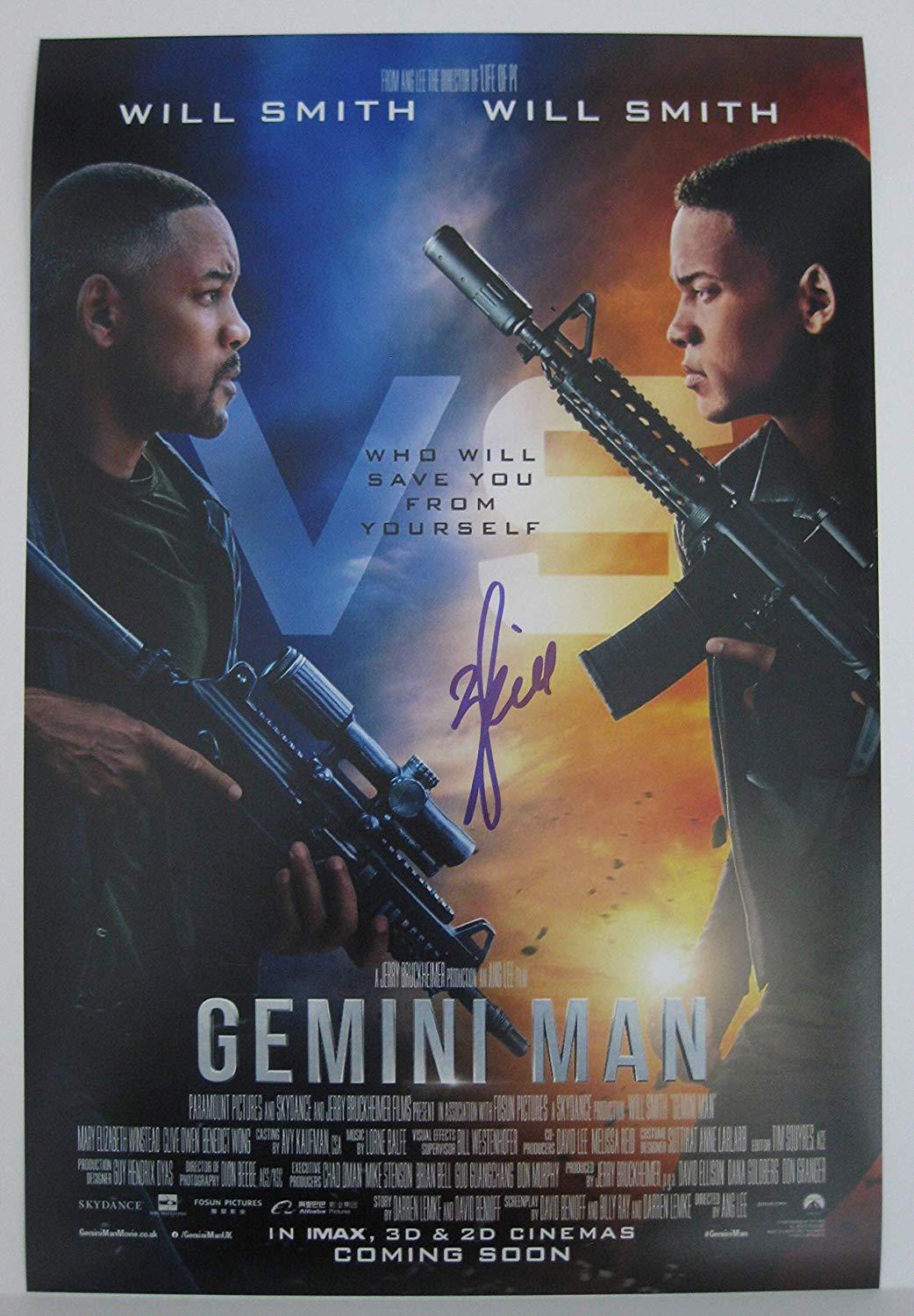 Will Smith signed autographed Gemini Man 12x18 movie poster photo, proof, STAR