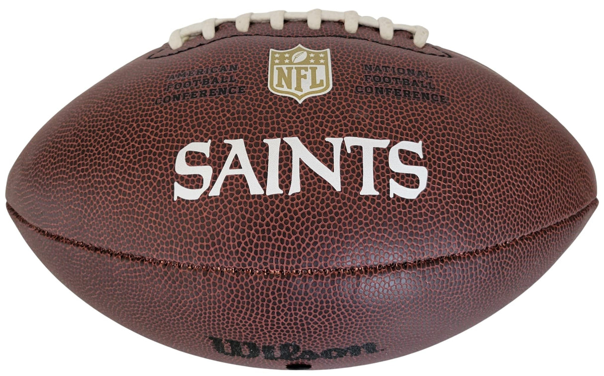 Archie Manning signed New Orleans Saints Logo football proof COA autographed