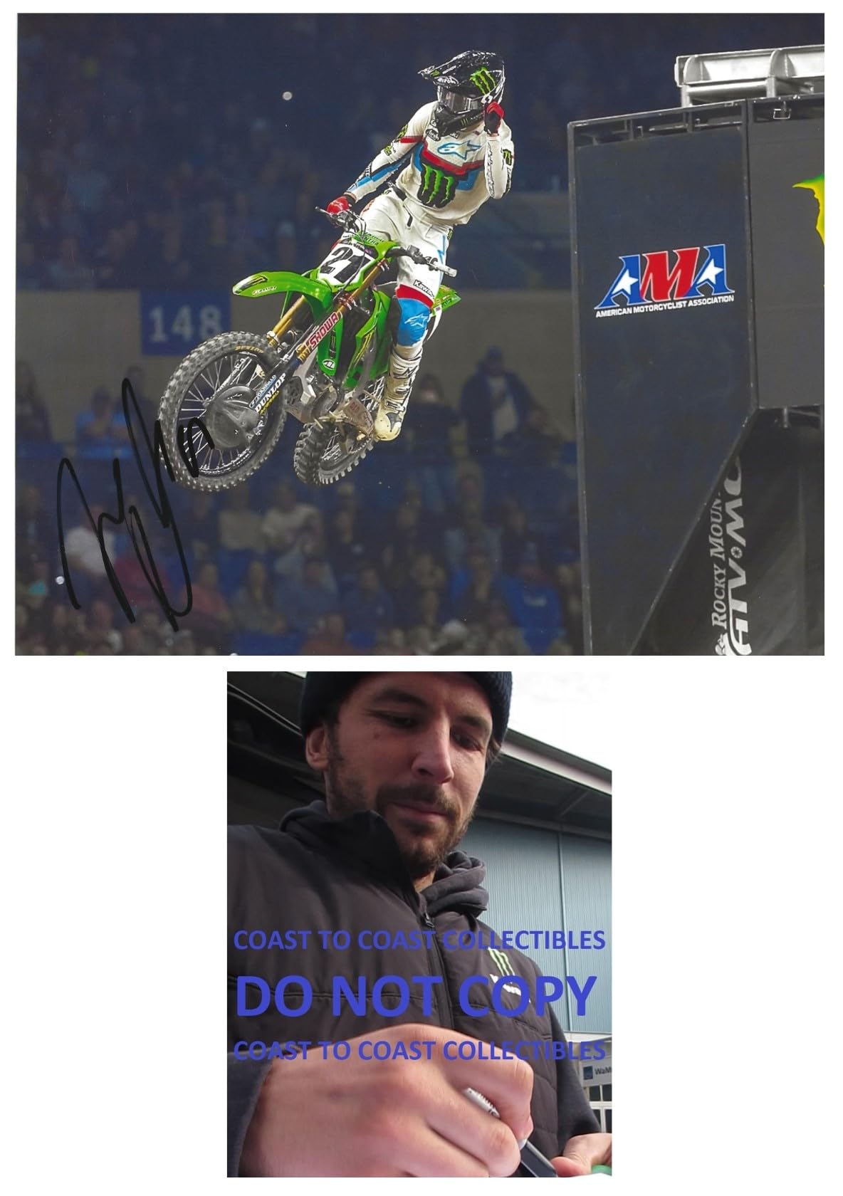 Jason Anderson motocross supercross signed 8x10 photo COA proof autographed.