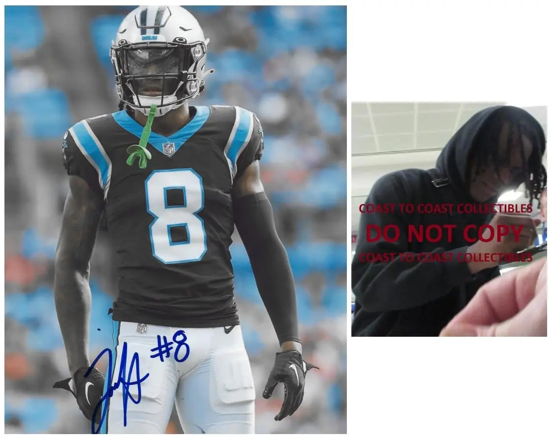 Jaycee Horn signed Carolina Panthers 8x10 football photo COA autographed
