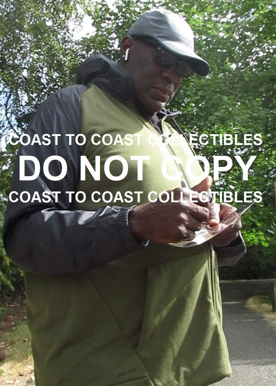 Shawn Kemp Seattle SuperSonics signed autographed basketball 8x10 photo proof COA,