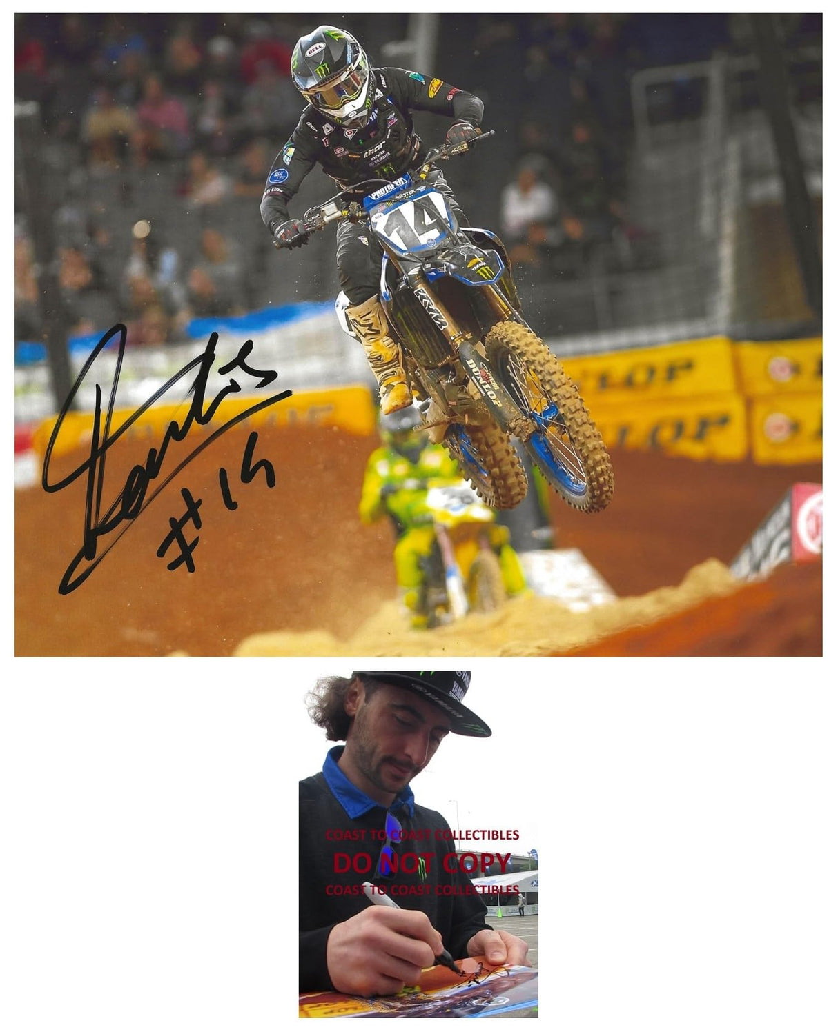 Dylan Ferrandis supercross motocross racer signed 8x10 photo COA proof autographed,