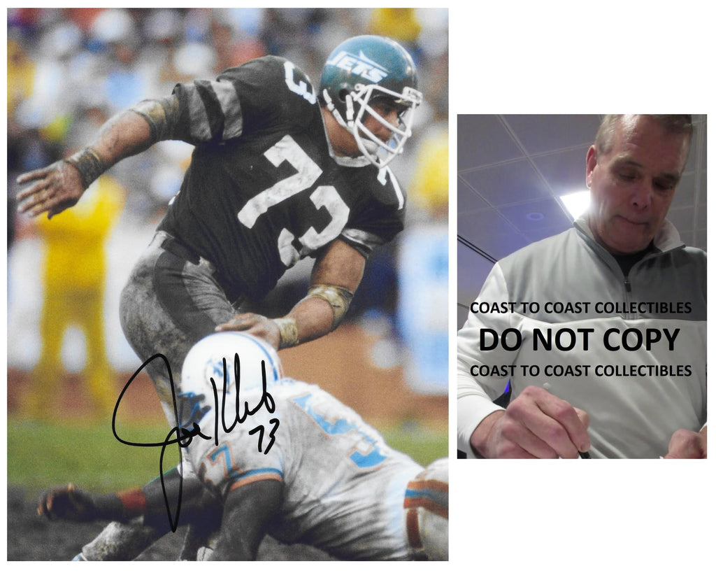Joe Klecko signed New York Jets 8x10 football photo COA Proof autographed.