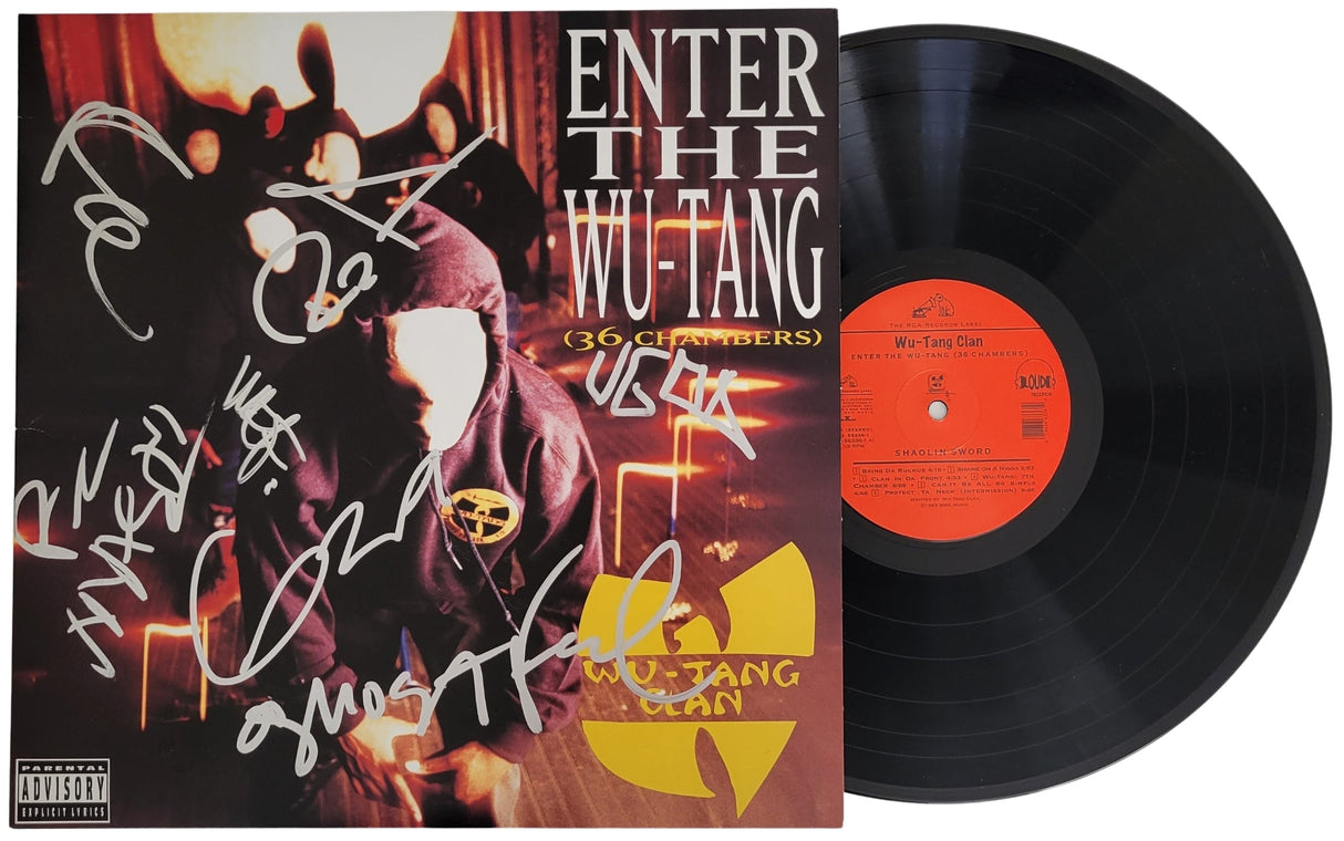 Wu-Tang Clan signed 36 Chambers Album COA exact proof autographed Vinyl Record