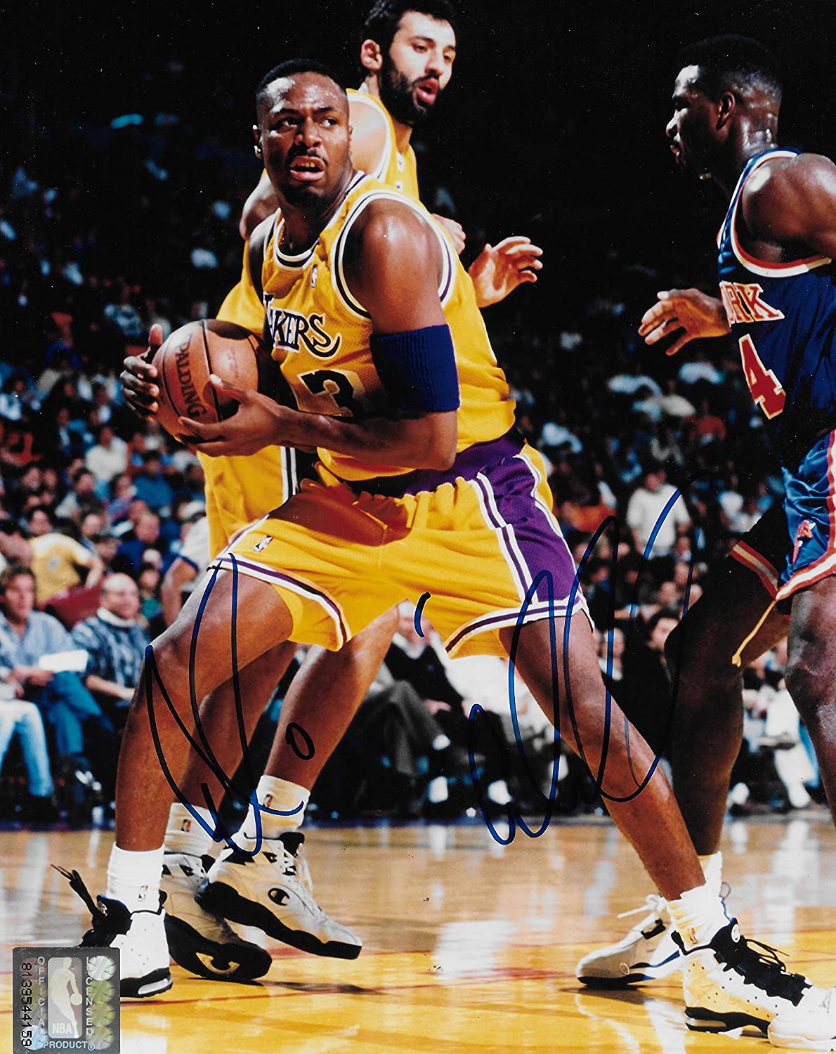 Cedric Ceballos signed Los Angeles Lakers basketball 8x10 photo COA