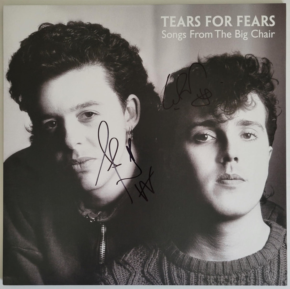Smith & Orzabal signed Tears for Fear Songs from the Big Chair album COA proof vinyl STAR