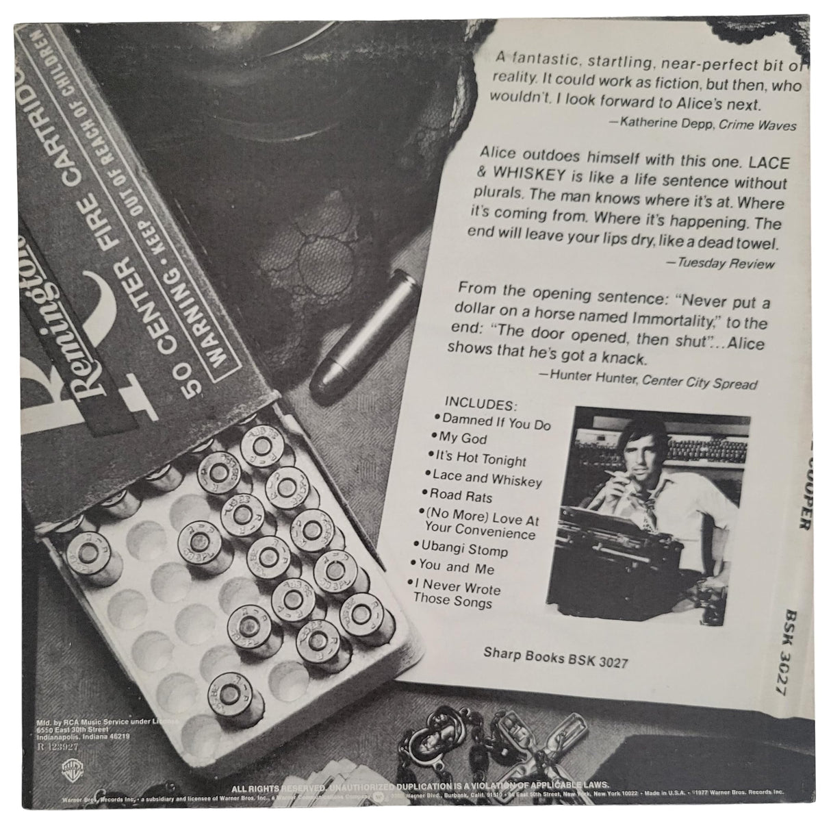 Alice Cooper signed Lace and Whiskey Album vinyl record Proof COA autographed STAR